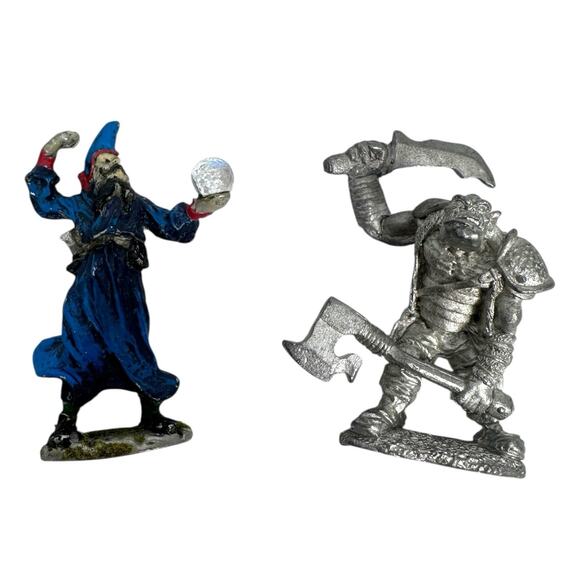 Vintage Metal Miniature Lot 12 Figure Figurine Reaper Fantasy War Games Rare - Picture 4 of 8